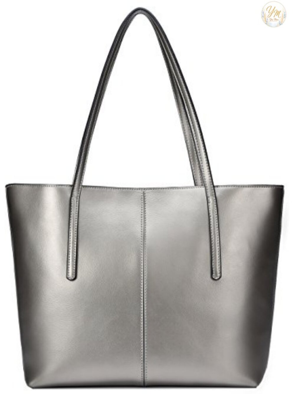 Genuine Leather Tote Bag Large Shoulder Handbag Zip Work Travel